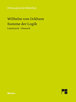 cover image of Summe der Logik / Summa logica